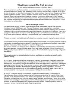 Wheat  Improvement-Myth Versus FactFINAL