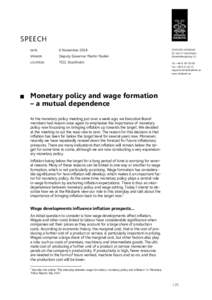 Penningpolitiken och lönebildningen