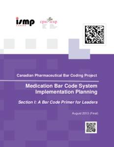 Medication Bar Code System Implementation Planning - Section I