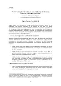 International organizations / Asia-Europe Foundation / Asia–Europe Meeting / Association of Southeast Asian Nations / Global governance / Lifelong learning / Learning society / Nonformal learning / European Union / International relations / Organizations associated with the Association of Southeast Asian Nations / Education