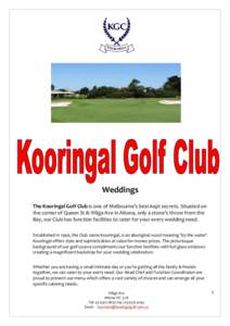 KOORINGAL WEDDING PACKAGE 2013