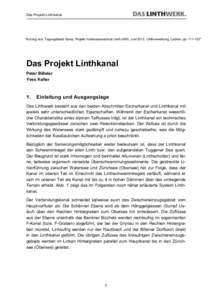 Das Projekt Linthkanal  