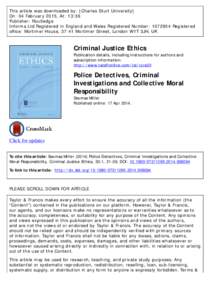 This article was downloaded by: [Charles Sturt University] On: 04 February 2015, At: 13:36 Publisher: Routledge Informa Ltd Registered in England and Wales Registered Number: [removed]Registered office: Mortimer House, 37