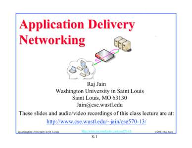 Application Delivery Networking (ADN)