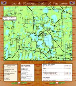 Lac du Flambeau Chain of Ten Lakes  MAP LEGEND H Public Boat Landings