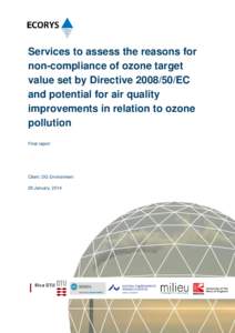 Services to assess the reasons for non-compliance of ozone target value set by Directive[removed]EC and potential for air quality improvements in relation to ozone pollution