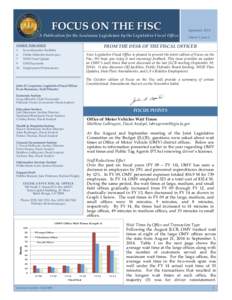 1  FOCUS ON THE FISC A Publication for the Louisiana Legislature by the Legislative Fiscal Office  	
  