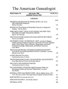 American Society of Genealogists / Board for Certification of Genealogists / Genealogy / Epistemology / Behavior / Ethology / Genealogical societies / Donald Lines Jacobus / Robert Charles Anderson