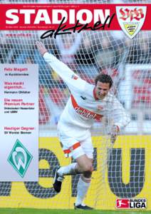 Die Offizielle Stadionzeitschrift des VfB Stuttgart 1893 e. V[removed]März 2004 • Spielzeit[removed] • Bundesliga • Nr.14