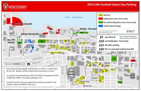 2014 UW Football Game Day Parking  Updated August 20, 2014 Sold Out