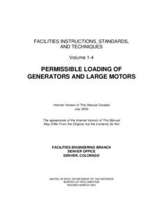 FACILITIES INSTRUCTIONS, STANDARDS,  AND TECHNIQUES Volume 1-4