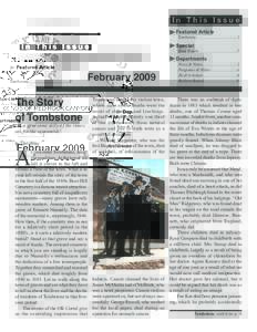 ­I n T h i s I s s u e Featured Article Tombstone........................................1  Special