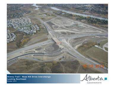 Stoney Trail / Nose Hill Drive Interchange Looking Southeast October 2013 