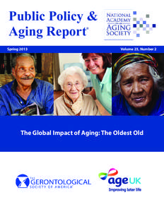 Public Policy & Aging Report ® Spring 2013