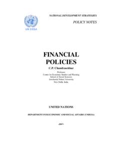 NATIONAL DEVELOPMENT STRATEGIES  POLICY NOTES UN DESA  FINANCIAL