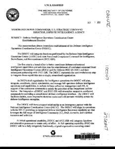 UNCLASSIFIED THE SECRETARY OF DEFENSE I 000 DEFENSE PENTAGON WASHINGTON, DC[removed]OCT