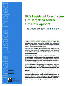 Climate Justice Project  by Marc Lee OCTOBER[removed]BC’s Legislated Greenhouse