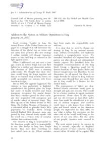 Jan. 9 / Administration of George W. Bush, 2007 Central Gulf of Mexico planning area defined as the ‘‘181 South Area’’ in section[removed]of title I (‘‘Gulf of Mexico Energy Security’’) in Division C of Pu