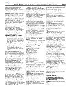 Federal Register / Vol. 61, No[removed]Tuesday, December 3, [removed]Notices supplement to the fourth edition. Comments received too late for