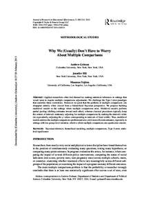 Journal of Research on Educational Effectiveness, 5: 189–211, 2012 Copyright © Taylor & Francis Group, LLC ISSN: printonline DOI: Downloaded by [Columbia University