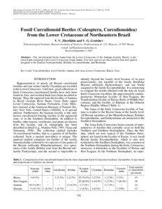 Paleontological Journal, Vol. 38, No. 5, 2004, pp. 528–537. Translated from Paleontologicheskii Zhurnal, No. 5, 2004, pp. 58–68. Original Russian Text Copyright © 2004 by Zherikhin, Gratshev. English Translation Copyright © 2004 by åÄIä “Nauka /Interperiodica” (Russia).