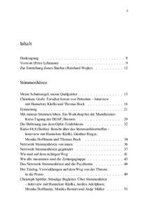 5  Inhalt Danksagung . . . . . . . . . . . . . . . . . . . . . . . . . . . . . . 8 Vorwort (Peter Lehmann) . . . . . . . . . . . . . . . . . . . . . . . 9 Zur Entstehung dieses Buches (Reinhard Wojke) . . . . . . . . . .