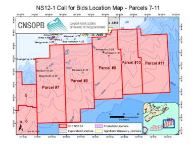 NS12-1 Call for Bids Location Map - Parcels[removed]Glenelg E-58 Alma 3Alma F-67 Wenonah J-75