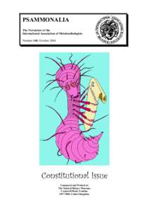 PSAMMONALIA The Newsletter of the International Association of Meiobenthologists Number 140, October[removed]Constitutional Issue
