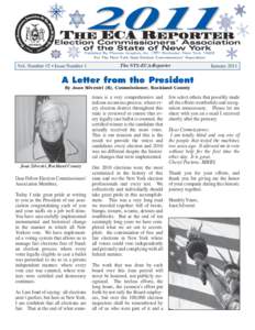 2011 Published By: Phoenix Graphics, Inc. . Rochester, New York[removed]For The New York State Election Commissioners’ Association Vol. Number 15 • Issue Number 1