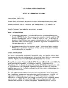 Licensure / Education / Academia / Culture / National Council of Architectural Registration Boards / Architect Registration Examination / Regulation