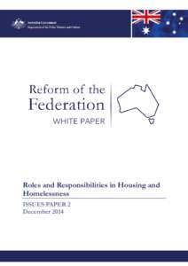 Housing and Homelessness Issues Paper