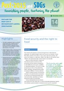December[removed]fao and the post-2015 development agenda issue papers
