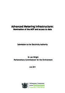 1  Advanced Metering Infrastructure: Nomination of the MEP and access to data  Submission to the Electricity Authority