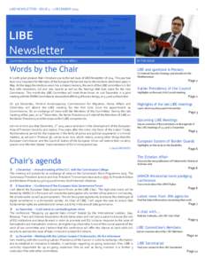 LIBE NEWSLETTER - ISSUE[removed]DECEMBER[removed]Citizenship Police/Security Borders/Visas Justice Fundamental Rights Immigration