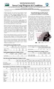 United States Department of Agriculture National Agricultural Statistics Service Iowa Crop Progress & Condition Upper Midwest Region-Iowa Field Office · 210 Walnut Street Ste 833 · Des Moines IA 50309 · ([removed]