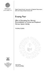 Erasing Fear: Effect of Disrupting Fear Memory Reconsolidation on Central and Peripheral Nervous System Activity