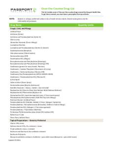 Combination drugs / Decongestants / Amines / Polypeptide antibiotics / Pyridines / Dimetapp / Guaifenesin / Benylin / Neosporin / Chemistry / Pharmacology / Medicine