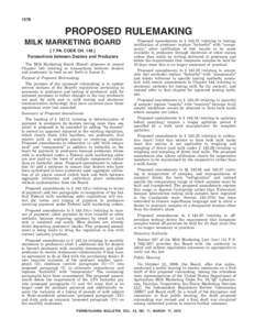 1378  PROPOSED RULEMAKING MILK MARKETING BOARD [ 7 PA. CODE CH[removed]Transactions between Dealers and Producers