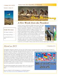 1 October 2014 XXXVII  News from the Republic of Molossia Volume 2, Issue 10