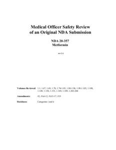 Medical Officer Safety Review of an Original NDA Submission NDAMetformin rev 2.1