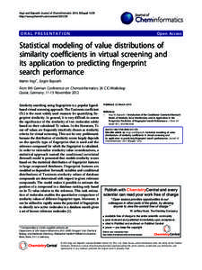 Vogt and Bajorath Journal of Cheminformatics 2013, 5(Suppl 1):O5 http://www.jcheminf.com/content/5/S1/O5 ORAL PRESENTATION  Open Access