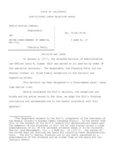 United States / Unfair labor practice / National Labor Relations Act / California Agricultural Labor Relations Act / Teamsters / NLRB v. Mackay Radio & Telegraph Co. / The Blue Eagle At Work / National Labor Relations Board / Law / Economy of the United States