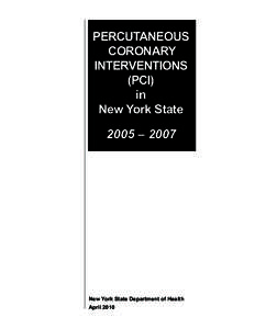Percutaneous Coronary Interventions (PCI) in New York State