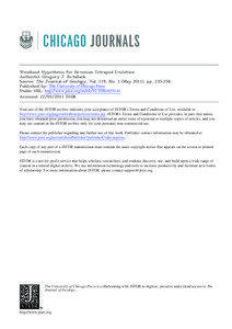 Woodland Hypothesis for Devonian Tetrapod Evolution Author(s): Gregory J. Retallack Source: The Journal of Geology, Vol. 119, No. 3 (May 2011), pp[removed]