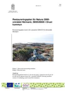 Sida  Restaureringsplan för Natura 2000området Härmanö, SE0520020 i Orust