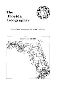 The Florida Geographer == ,•• 15  Vol.