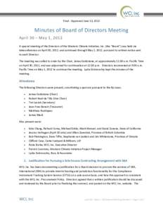 Attachment 1d: April 30 - May 1 Board Meeting Minutes (Draft)