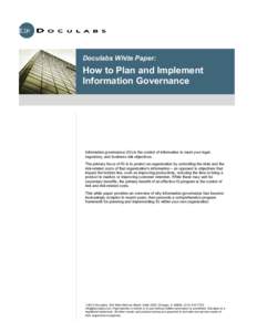 Public records / Business / Accountability / Project management / Data management / Information governance / Doculabs / Enterprise content management / Records management / Content management systems / Information technology management / Administration