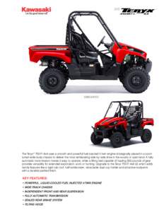2012  Sunbeam Red The Teryx® 750 FI 4x4 uses a smooth and powerful fuel-injected V-twin engine strategically placed in a sporttuned wide-body chassis to deliver the most exhilarating side-by-side drive in the woods or o