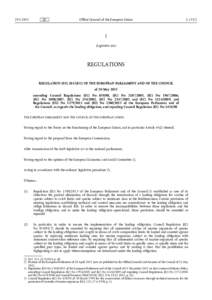 REGULATION  (EUOF  THE  EUROPEAN  PARLIAMENT  AND  OF  THE  COUNCIL  -  of  20  Mayamending  Council  Regulations  (EC)  No,  (EC)  No,  (EC)  No,  (EC)  No  